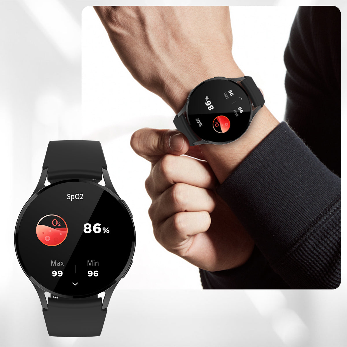 De Colmi i28 Ultra smartwatch beschikt over bloedzuurstofmeting, geavanceerde gezondheidsmonitoring, een batterijduur van 10 dagen en een IP68 waterdichtheidscertificering.