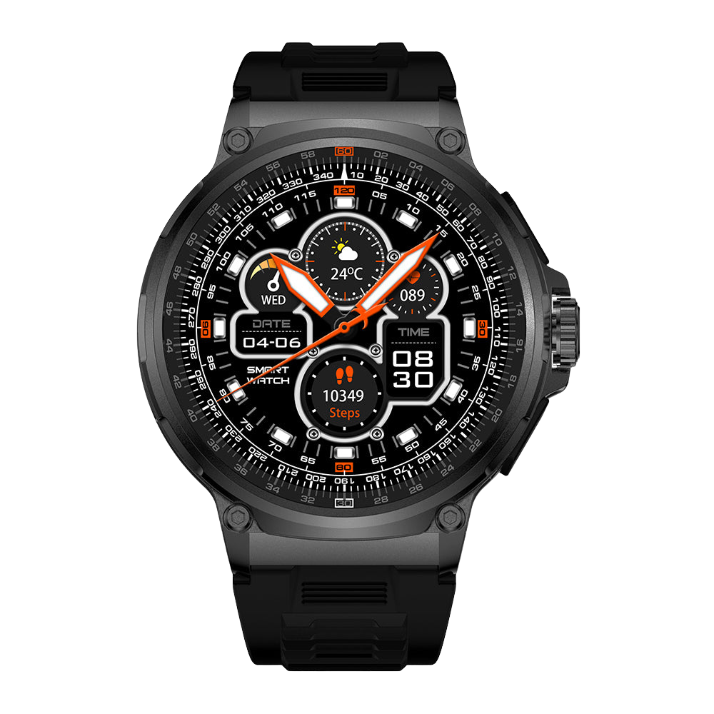 COLMi V69 Smartwatch - Groot 1,85 inch scherm, gezondheidsmonitoring, waterdicht en stijlvolle zwarte voorkant