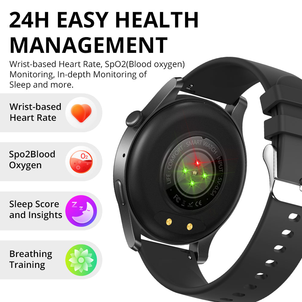Slimme smartwatch voor het bijhouden van de gezondheid, hartslag en bloeddruk: Colmi V73 smartwatch