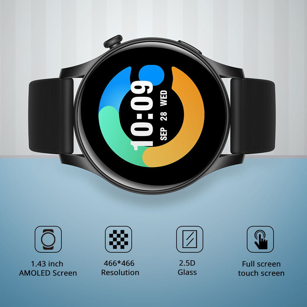 Colmi V73 smartwatch met AMOLED-display en hoge resolutie.