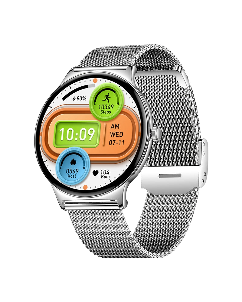 Colmi V89 Smartwatch met AMOLED-display, zilverkleurig