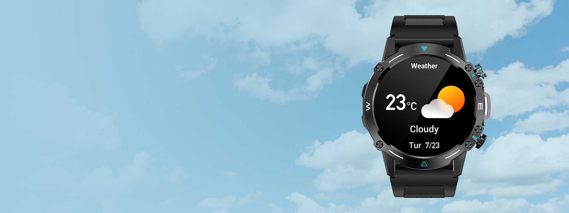 De Colmi M42 smartwatch toont weersinformatie, heeft een slank ontwerp, meer dan 100 sportmodi en een batterijduur van 10 dagen.