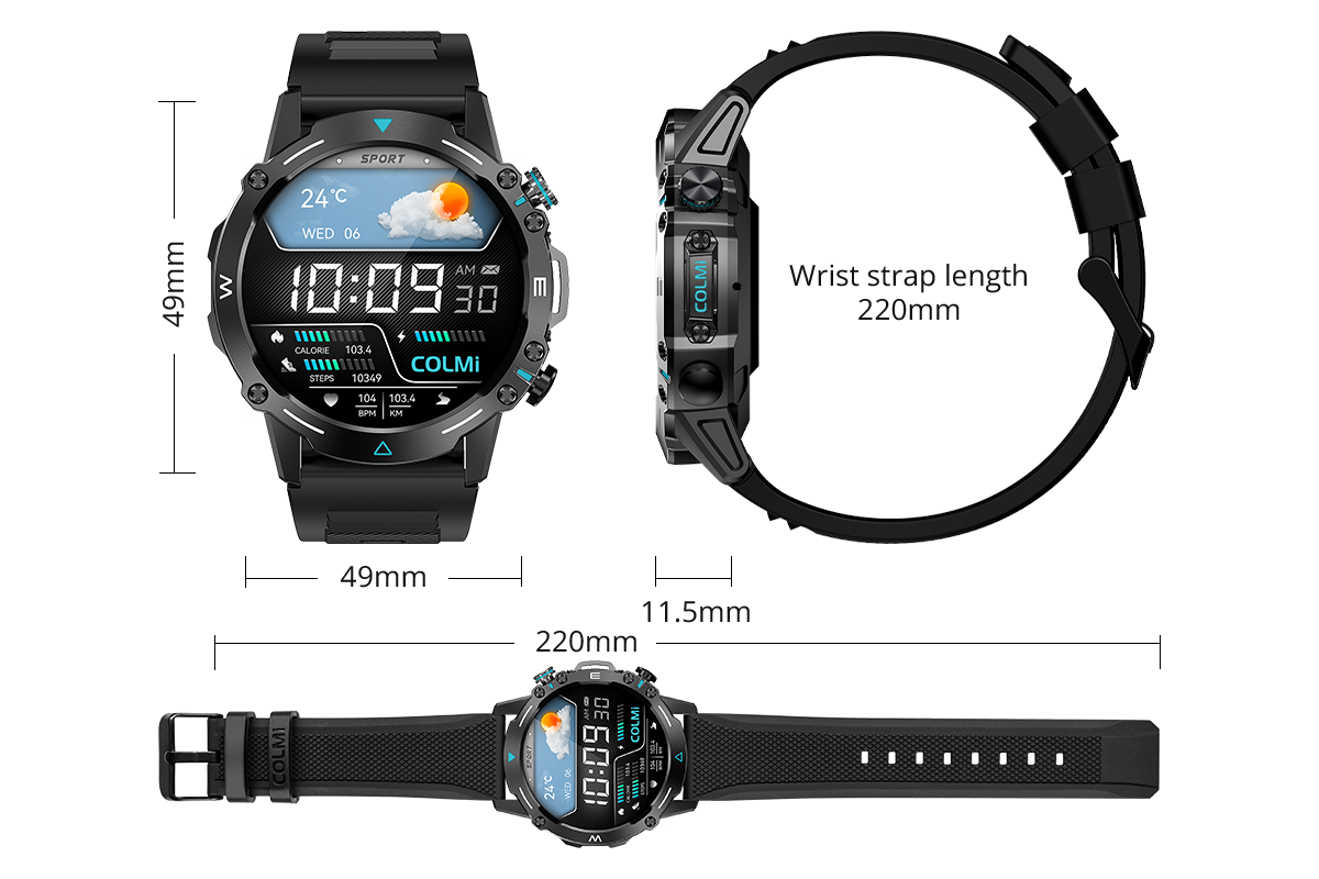 Een voorproefje van de Colmi M42 smartwatch, met een slank ontwerp, meer dan 100 sportmodi en een batterijduur van 10 dagen.