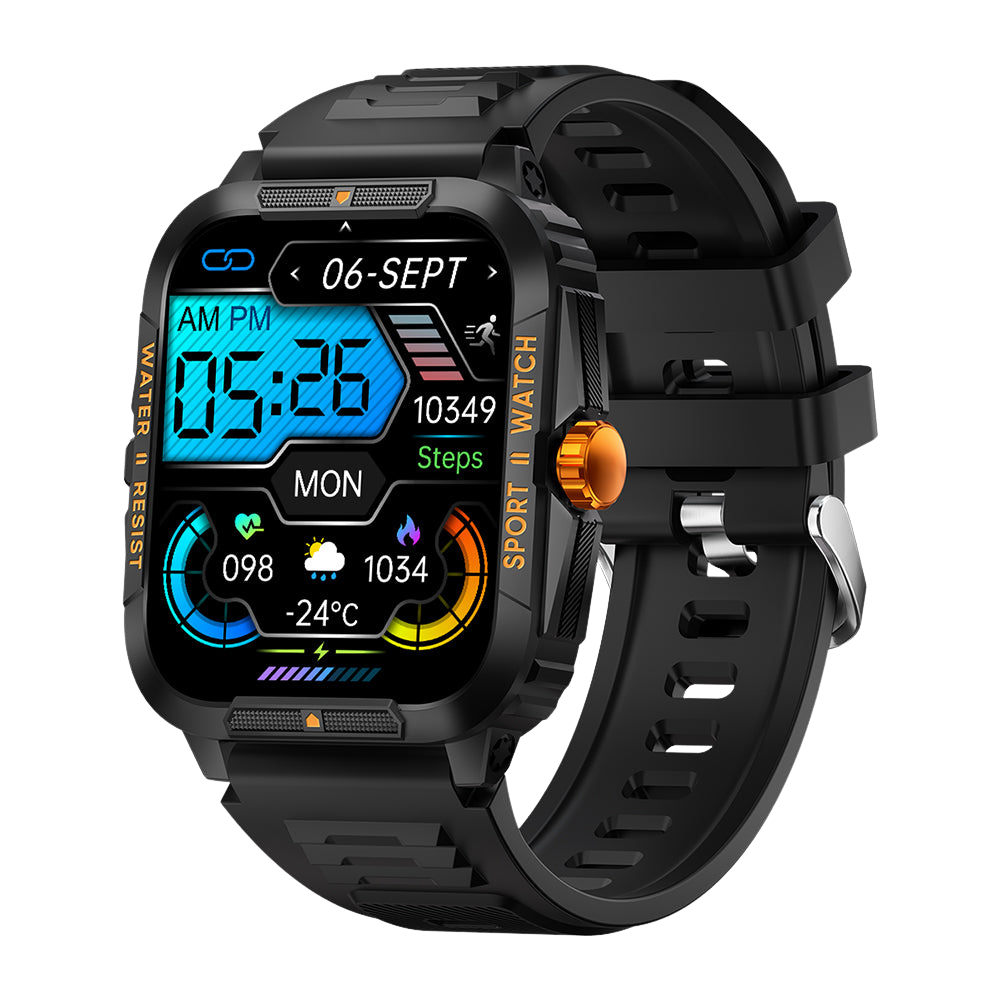 COLMI P76 Smartwatch 1.96 Outdoor Sport Fitness 3ATM Waterdicht Oranje