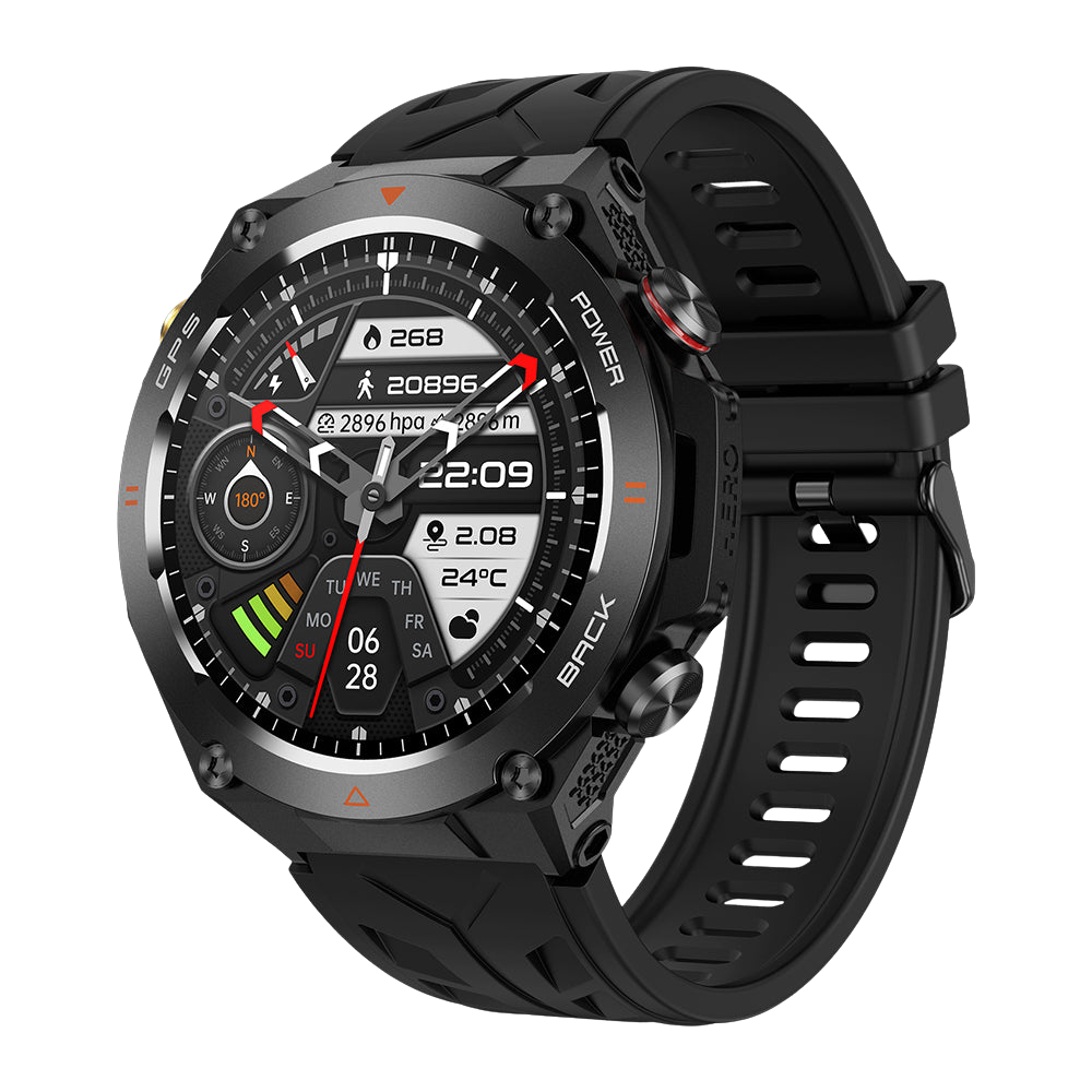 COLMI V75 GPS Smartwatch Robuuste Outdoor Fitness Tracker Zwart