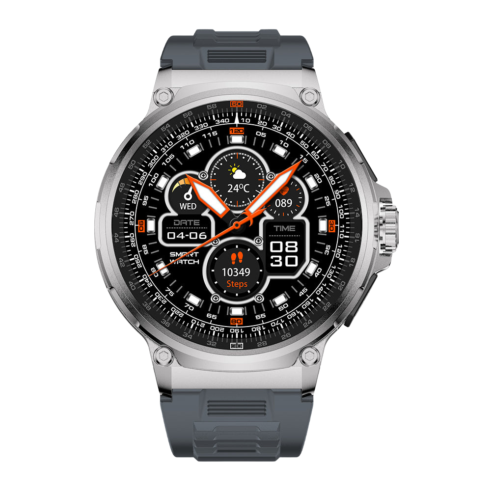 COLMi V69 Smartwatch - Groot 1,85 inch scherm, gezondheidsmonitoring, waterdicht en stijlvolle zilverkleurige voorkant